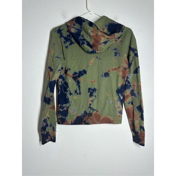 Apple Green Los Angeles Tie Dye Hooded Jacket Full Zip Cotton Size M See Notes - Picture 4 of 11